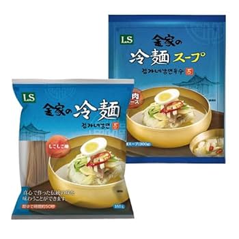 Amazon.co.jp: LS 金家の冷麺セット (460g×4人前セット) 水冷麺